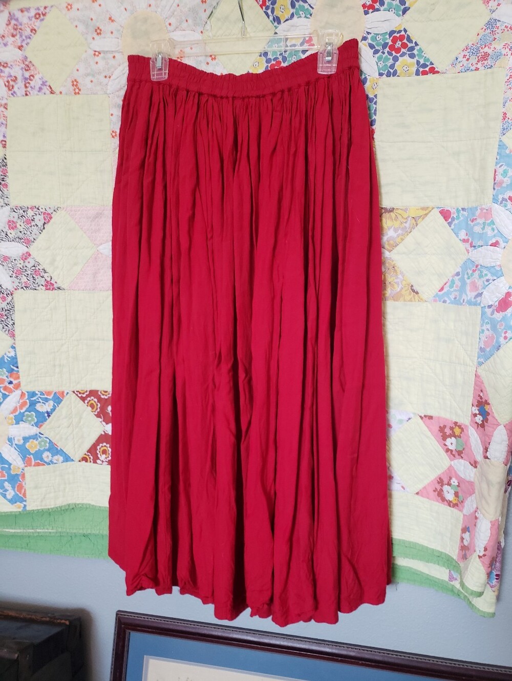 Vintage Cottom Broom Skirt
